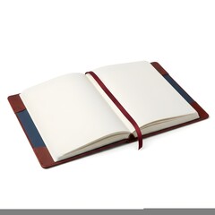 blank notebook isolated on white background