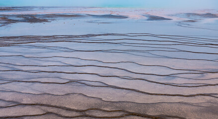 Geysers pattern in Yellowstone park