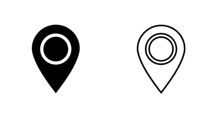 Essential Location Pin Icon Set for Maps, Navigation, and Geo-tagging Applications