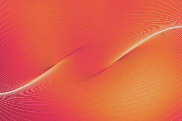 Fototapeta premium Vibrant Orange and Red Gradient Background with Abstract Curving Lines