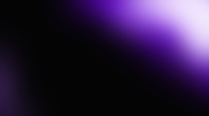 Obraz premium Purple lens flare light leak on black background, cinematic violet glow overlay, abstract neon light effect for photo editing and video transitions
