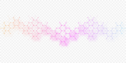Molecular structure and genetic engineering, atom, neural network, neurons, DNA molecule. Scientific research concept for healthcare, medical, technology, chemistry, science template presentation