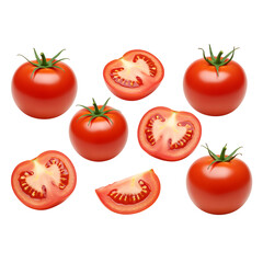 Collection of Fresh Tomatoes and Slices