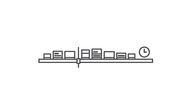 Simple Line Flag with Star Icon Illustration on Transparent Background.jpg