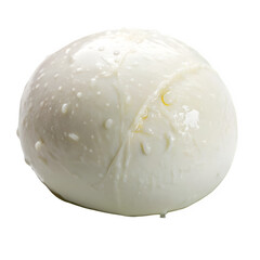Buffalo mozzarella cheese isolated on transparent background