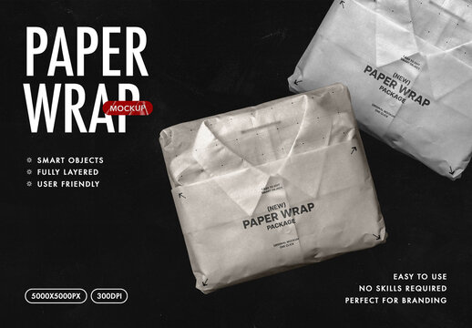 Paper Wrap Packaging Mockup