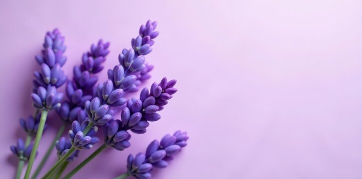 Pastel purple backdrop, profuse lavender bouquet , background, garden