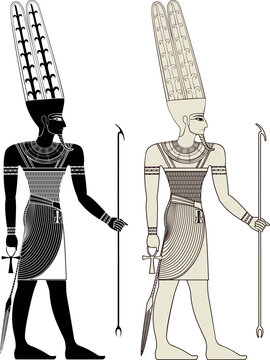Egyptian ancient symbol.Egypt deiteis.Amun.