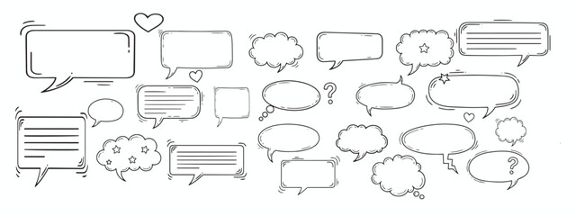 Obraz premium speech bubble. speech bubble blank . comic dialog clouds . Chat icon set. Speech Bubble icon set. Talk bubbles. Cloud speech bubbles collection. speech bubble icons vector set,