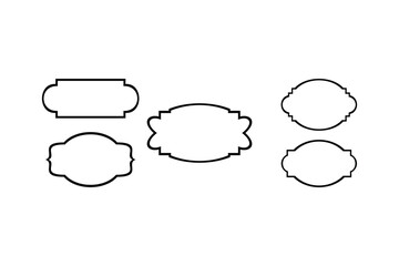 Vintage Ornamental Label Frame Set