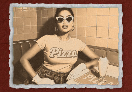 Vintage Torn Paper Photo Effect