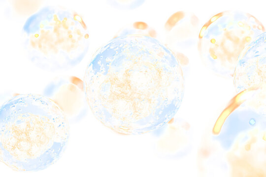 Abstract Background of Floating Cellular Orbs