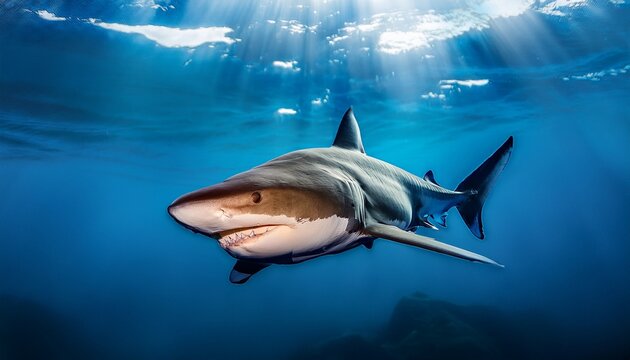 Realistic Photo Of Basking Shark Generative Ai