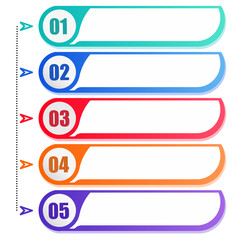 Obraz premium Five Step Process Infographic