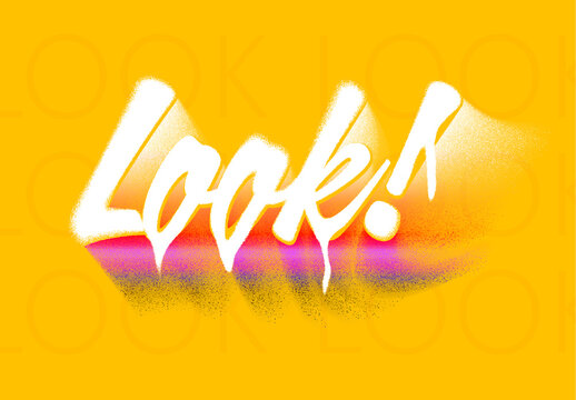 White Drip Graffiti Spray Text Effect Script Paint Melting Font