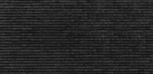 Black brick wall background in high resolution