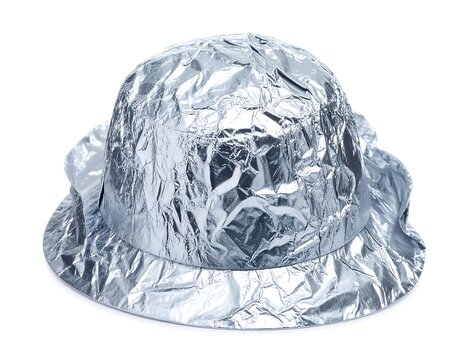 Tin foil hat isolated