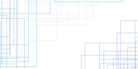 Architecture building construction structure pattern. Modern Abstract white background design with blue transparent material and squares shapes. geometric seamless lines business texture. 