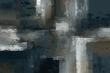 Obraz premium A modern abstract piece with soft gradients and flowing lines, bringing a serene and elegant atmosphere to any contemporary space