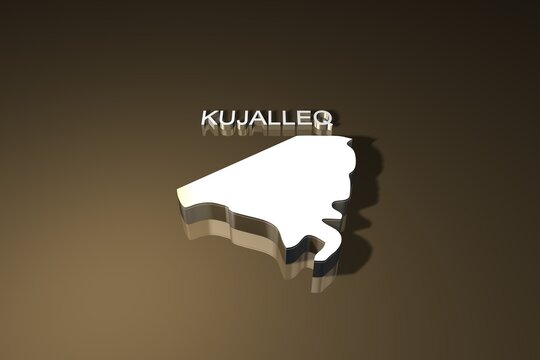Greenland Kujalleq Municipality 3D Map illustration