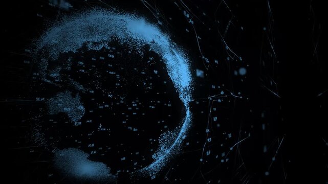 Global network connection with data flow