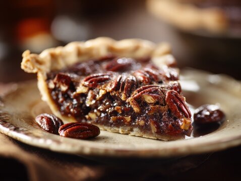 Chocolate Bourbon Pecan Pie with Caramelized Nuts Thanksgiving Dessert
