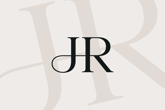 JR or RJ letter logo icon design. Classic style luxury initials monogram.