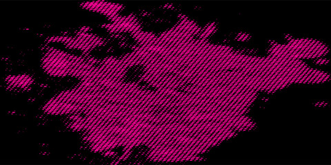 Pink powder explosion on black background. Colored cloud. Colorful dust explode. Paint Holi.