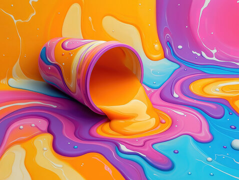 The impossible geometry formed by a spilled drink on the floor