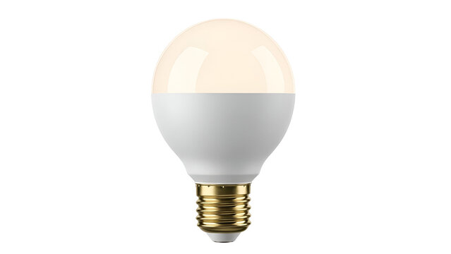 Led light bulb isolated on transparent background