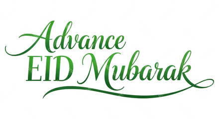 Fototapeta premium Celebrate advance eid mubarak isolated on transparent background, isolated on white background
