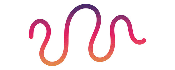 Fototapeta premium Minimal colorful gradient wave ribbon design. Abstract flowing line with loop and smooth curve art illustration design