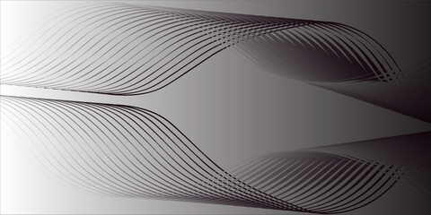 Soft black background with wavy lines vector design modern