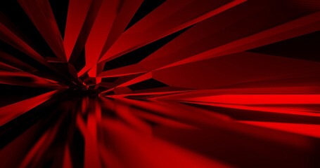 Futuristic abstract red background crystal interior 3d render