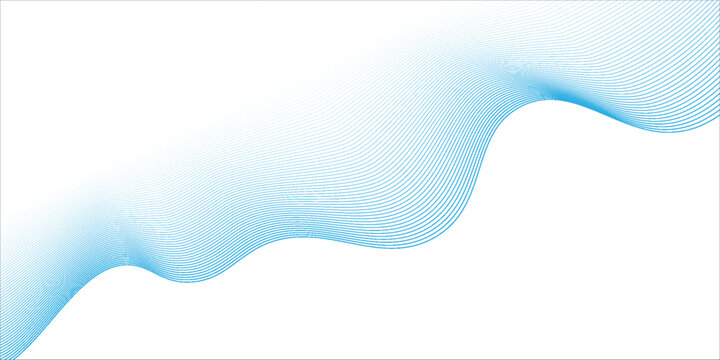 Abstract wave line blue. Digital frequency equalizer. digital Stylized line art background. Vector