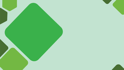 Modern Green Abstract Business Background with Rounded Square Shapes