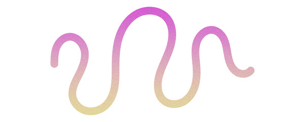 Obraz premium Minimal colorful gradient wave ribbon design. Abstract flowing line with loop and smooth curve art illustration design