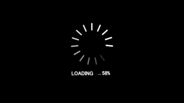 
Animated spinning waiting icon on black background. Loading circle animation. Seamless Loop and animated circle loading gif video Animated of circle loading icon. Dots, circle and animation 