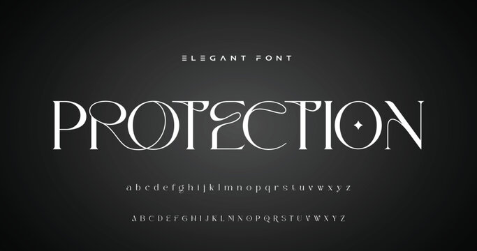 Lettering Minimalist Fashion. Elegant alphabet letters serif font and number. Typography fonts regular uppercase, lowercase.