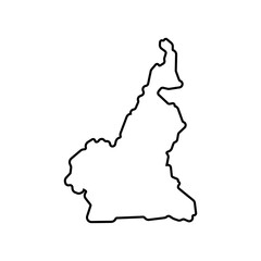Cameroon map vector logo icon border