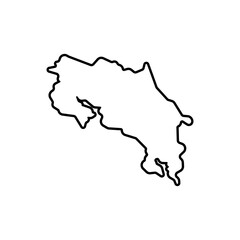 Obraz premium Costa Rica map vector logo icon border