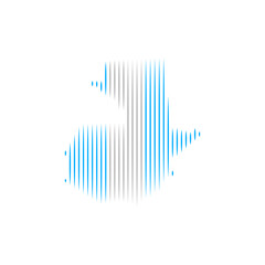 Guatemala map vector logo icon border