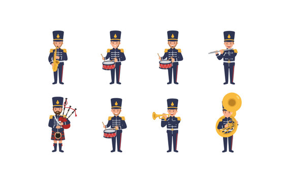 Toy Soldiers Playing Musical Instruments.