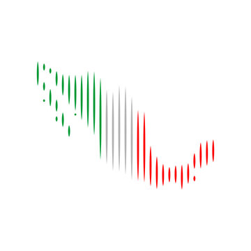 Mexico map vector logo icon border