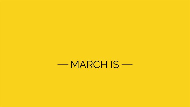Endometriosis Awareness Month in March, presented through a minimal short animation featuring a female reproductive health icon and yellow ribbon. 