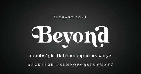 Elegance Luxury wedding alphabet font. Typography elegant classic lettering serif fonts decorative vintage retro for logo. vector illustration