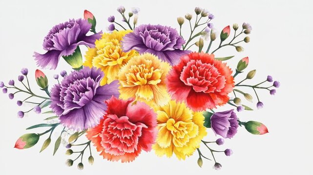 Elegant watercolor floral arrangement seamless pattern for beautiful backgrounds