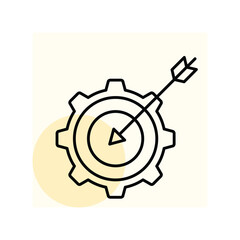 Setting Business Goal vector, pixel perfect, illustrator file 
