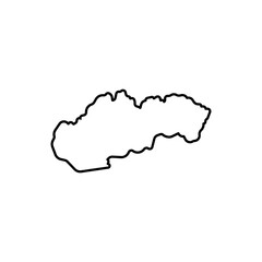 Obraz premium slovakia country map vector logo icon border