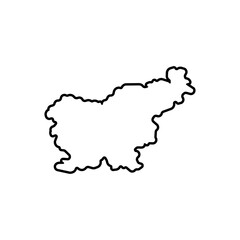 Fototapeta premium slovenia country map vector logo icon border